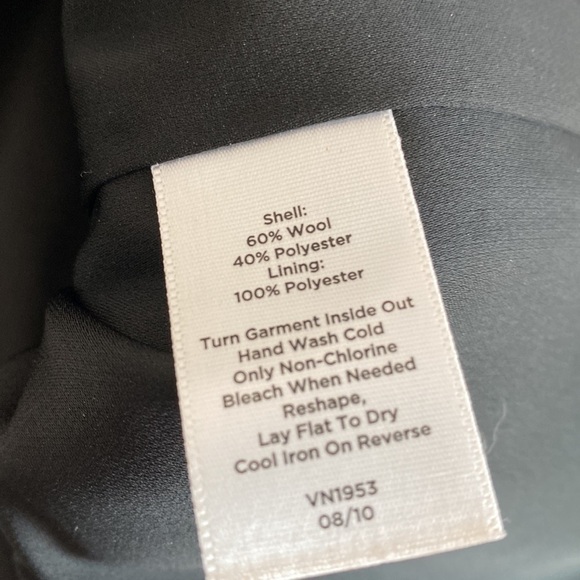 Talbots woven wool blend black copper metallic skirt - Picture 4 of 4